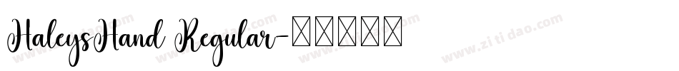 HaleysHand Regular字体转换